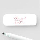 Professionele minimalistische rood wit modern naamplaatje (In situ)