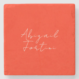 Professionele minimalistische rood wit modern stenen onderzetter