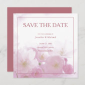Professionele Minimalistische Roze Gouden Kleur Bl Save The Date (Voorkant / Achterkant)