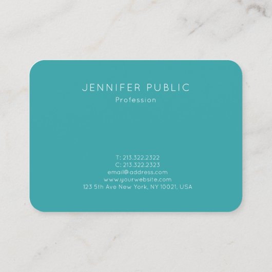 Professionele minimalistische trendkleuren Sjabloo Visitekaartje (Achterkant)