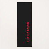 Professionele Minimalistische Zwart Rood Modern Pl Yogamat (Voorkant)
