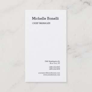 Professionele minimalistische zwarte & witte klass visitekaartje