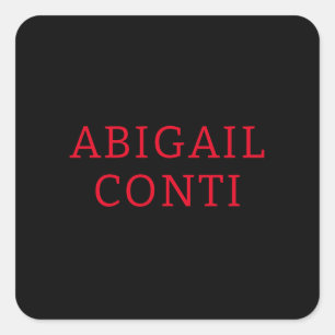 Professionele, minimalistische zwarte zwarte moder vierkante sticker