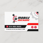 Professionele mobiele monteur, auto reparatie bewe visitekaartje (Voorkant)