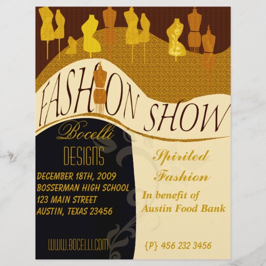Professionele Mode Runway Show Invitation Flyer (Voorkant)