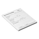 Professionele moderne aanstellingsherinnering Logo Notitieblok (Schuin)