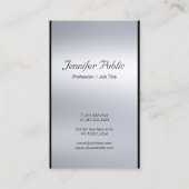 Professionele moderne Classy Script Silver Chic Lu Visitekaartje (Voorkant)