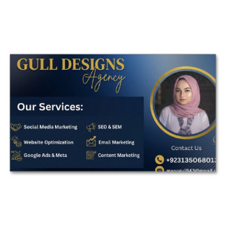 Professionele moderne digitale marketingbureau magnetisch visitekaartje
