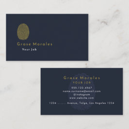 Professionele Moderne Eenvoudige Blauwe Minimalist Visitekaartje