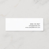 Professionele Moderne Eenvoudige Blauwgroen Groene Mini Visitekaartje (Achterkant)