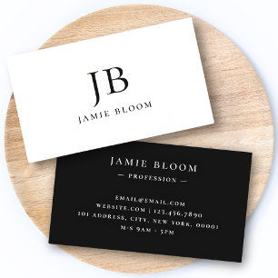 Professionele moderne eenvoudige monogram - Initia Visitekaartje