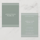 Professionele Moderne Eenvoudige Sjabloon Elegant  Visitekaartje (Voorkant / Achterkant)