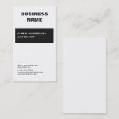 Professionele moderne elegant witte grijs strips visitekaartje (Voorkant / Achterkant)