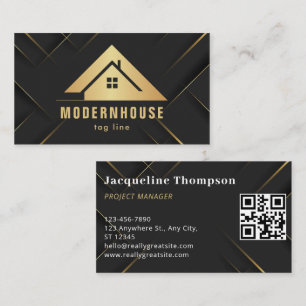 Professionele moderne elegante bouwconstructie visitekaartje