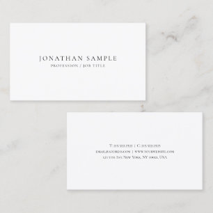 Professionele moderne elegante minimalistische een visitekaartje