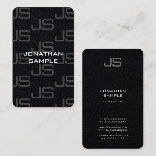 Professionele moderne, elegante Sjabloon van het M Visitekaartje (Voorkant / Achterkant)