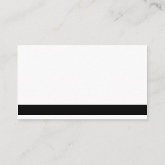 Professionele moderne elegante zwart-wit schoon visitekaartje (Achterkant)