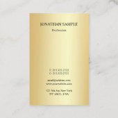 Professionele, moderne Faux Gold-Sjabloon Visitekaartje (Achterkant)