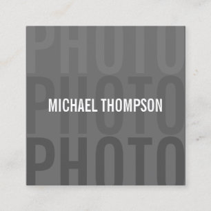Professionele moderne fotograaf vierkante visitekaartje