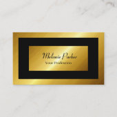 Professionele moderne goud zwart gewoon visitekaartje (Voorkant)