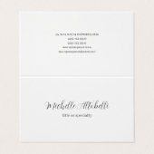 Professionele moderne handgeschreven visitekaartjes (Buitenkant ongevouwen)