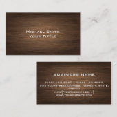 Professionele moderne houten blik visitekaartje (Voorkant / Achterkant)