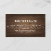 Professionele moderne houten blik visitekaartje (Achterkant)