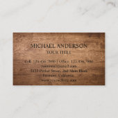 Professionele moderne houten blik visitekaartje (Achterkant)