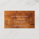 Professionele, moderne houten kaarten visitekaartje (Achterkant)