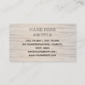 Professionele moderne houten korrels visitekaartje (Achterkant)