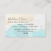 Professionele moderne kust strand Waterverf Visitekaartje (Achterkant)