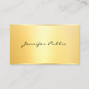 Professionele, moderne legant Faux Gold-minimalist Visitekaartje