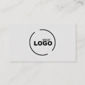 Professionele moderne Logo QR-code grijs en zwart Visitekaartje (Achterkant)