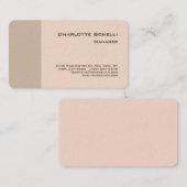 Professionele, moderne, minimale platte pasta's visitekaartje (Voorkant / Achterkant)