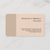 Professionele, moderne, minimale platte pasta's visitekaartje (Voorkant)