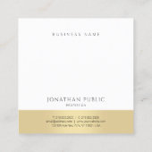 Professionele, moderne, minimale Sjabloon Vierkante Visitekaartje (Achterkant)