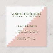 Professionele, moderne, minimale Sjabloon Vierkante Visitekaartje (Achterkant)