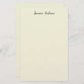 Professionele moderne minimalistische beige kleur briefpapier (Voorkant / Achterkant)