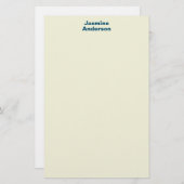 Professionele moderne minimalistische beige kleur briefpapier (Voorkant / Achterkant)