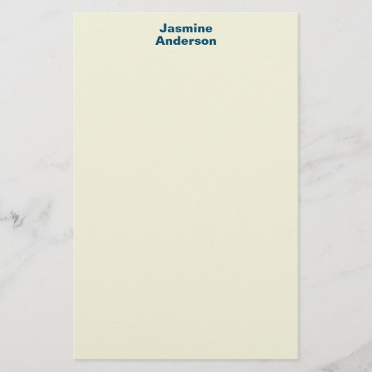 Professionele moderne minimalistische beige kleur briefpapier (Voorkant)