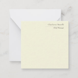 Professionele Moderne Minimalistische Effen Beige Notitiekaartje