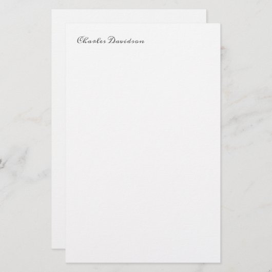 Professionele Moderne Minimalistische Gewone Kalli Briefpapier (Voorkant / Achterkant)