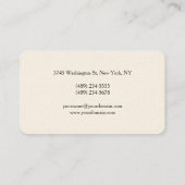 Professionele, moderne, minimalistische handtekeni visitekaartje (Achterkant)