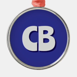 Professionele moderne minimalistische Initialen vo Metalen Ornament