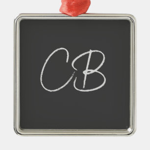 Professionele moderne minimalistische Initialen vo Metalen Ornament