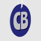 Professionele moderne minimalistische Initialen vo Ornament (voorkant)