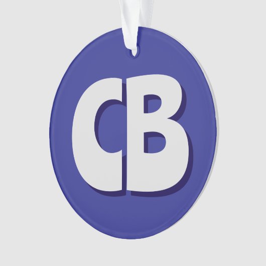 Professionele moderne minimalistische Initialen vo Ornament (voorkant)