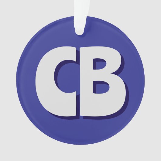 Professionele moderne minimalistische Initialen vo Ornament (voorkant)