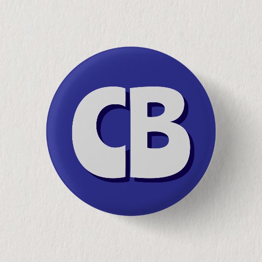 Professionele moderne minimalistische Initialen vo Ronde Button 3,2 Cm (Voorkant)