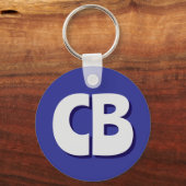 Professionele moderne minimalistische Initialen vo Sleutelhanger (Voorkant)